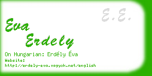 eva erdely business card