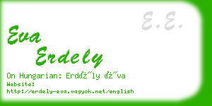 eva erdely business card